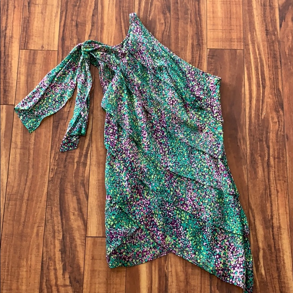 BCBG Peek-a-boo one-shouldered Dress